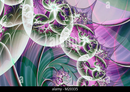 Illustration : structures fractales forme formes fantastiques et de motifs. Banque D'Images
