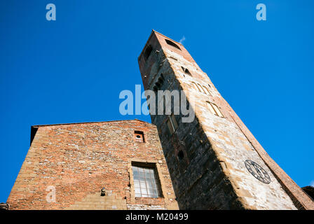 San Gervasio et Protasio San Cathédrale avec la Tour Municipale, Città della Pieve, en Ombrie, Italie Banque D'Images