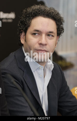 Chef d'orchestre vénézuélien Gustavo Dudamel présente l'expérience de coucher de Formentor au Barcelo Torre de Madrid Hôtel comprend : Gustavo Dudamel Où : Madrid, Espagne Quand : 03 Jan 2018 Crédit : Oscar Gonzalez/WENN.com Banque D'Images