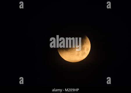 Éclipse de lune, 31 janvier 2018, Knoxville, TN, USA Banque D'Images