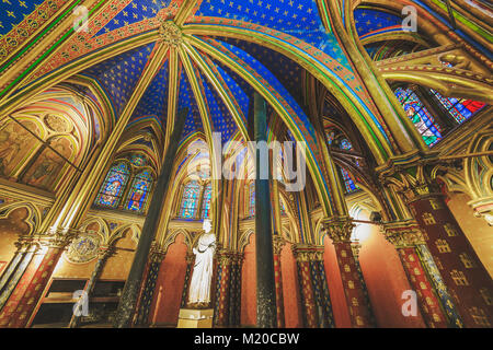 Vue intérieure de la Chapelle à Paris et son beau design Banque D'Images