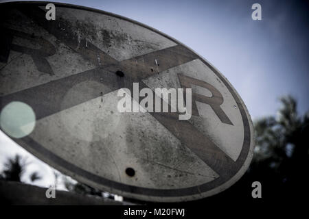 Vintage Railroad Sign Banque D'Images