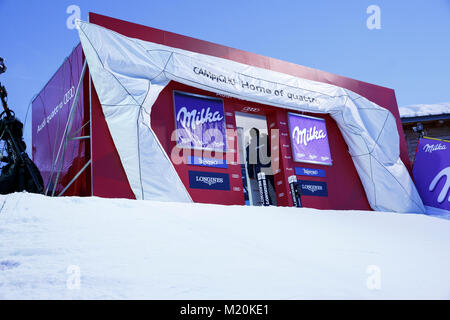 Madonna di Campiglio, Italie 22 décembre 2017. Une vue générale au cours de l'AUDI FIS de la Coupe du Monde de Ski alpin Slalom Race sur la 3tre Banque D'Images