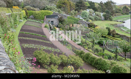 Les potagers à Inverewe Gardens, Poolewe, Wester Ross, Scotland. UK. Banque D'Images