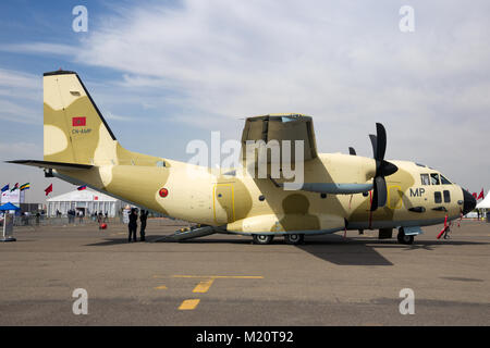 MARRAKECH, MAROC - Apr 28, 2016 : La Force aérienne royale marocaine d'Alenia C-27J Spartan à l'avion de transport Marrakech Air Show. Banque D'Images