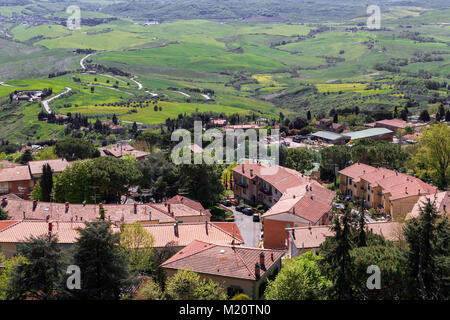 Volterra belle et agréable ville médiévale en Toscane, Italie, Europe Banque D'Images