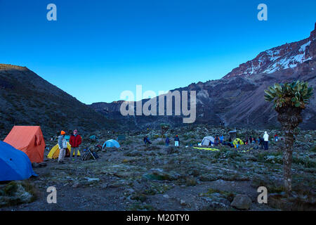 Une longue marche jusqu'Kilimandjaro sur la route du Whisky Banque D'Images