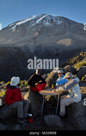 Une longue marche jusqu'Kilimandjaro sur la route du Whisky Banque D'Images