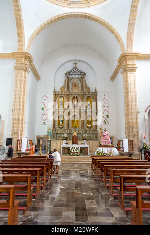 Valladolid, Yucatan, Mexique, Templo de San Servacio, Eglise San Servacio Banque D'Images