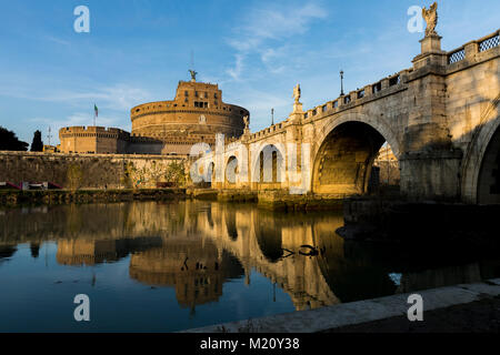 Castel Sant'Angelo Rome Italie pont Banque D'Images