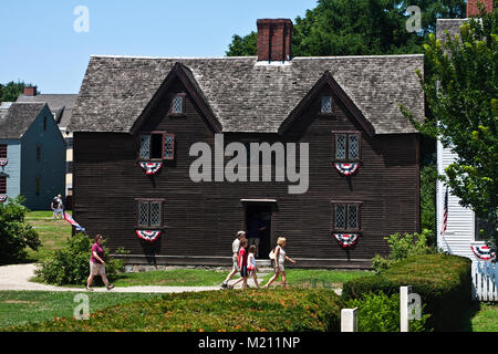 New Hampshire Portsmouth : Strawbery Banke Museum à Sherburne House 1695 Puddle Dock Banque D'Images