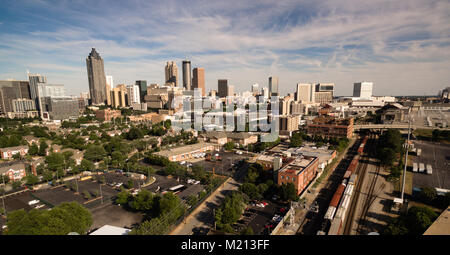 Une vue de l'étalement urbain des bâtiments dans la grande ville de Atlanta, Géorgie Amérique du Nord Banque D'Images