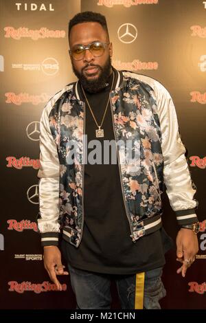 Minneapolis, Minnesota, USA. 2e Février, 2018. Frais LANCE pose pendant la backstage Rolling Stone Super Bowl Party à la place du marché international dans la région de Minneapolis, Minnesota Crédit : Daniel DeSlover/ZUMA/Alamy Fil Live News Banque D'Images