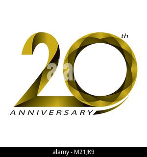 Design 20 ans anniversaire pour inspire, vecteur de concept Illustration de Vecteur
