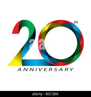 Design 20 ans anniversaire pour inspire, vecteur de concept Illustration de Vecteur