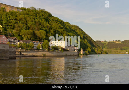 Forteresse Oberhaus Passau en Allemagne Bavière Soleil Banque D'Images