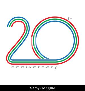 Design 20 ans anniversaire pour inspire, vecteur de concept Illustration de Vecteur
