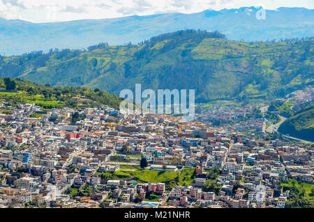 Panorama de Quito, Équateur Banque D'Images
