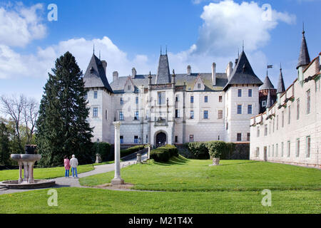 République tchèque, ZLEBY - Aug 27, 2017 : château renaissance Zleby près de ville Caslav, Bohême centrale, République Tchèque Banque D'Images