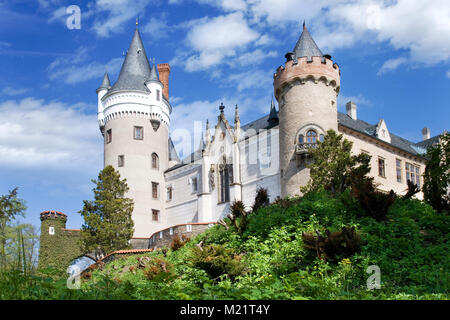 République tchèque, ZLEBY - Aug 27, 2017 : château renaissance Zleby près de ville Caslav, Bohême centrale, République Tchèque Banque D'Images
