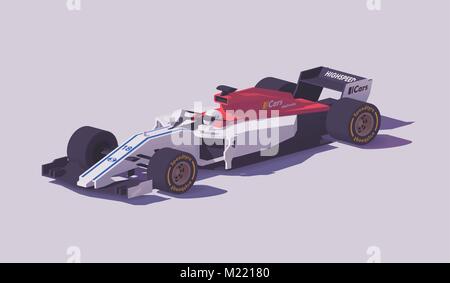 Vector poly voiture de course formule basse Illustration de Vecteur