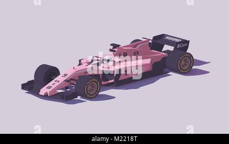 Vector poly voiture de course formule basse Illustration de Vecteur