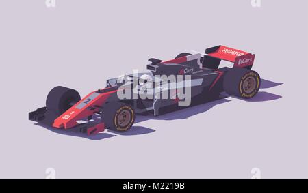 Vector poly voiture de course formule basse Illustration de Vecteur