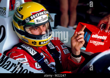 F1, Ayrton Senna, McLaren, 1988 GP Mexique Banque D'Images