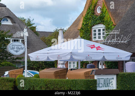 Restaurant '' Web-Christel, Westerland, île de Sylt, en mer du Nord, Frise du Nord, Schleswig-Holstein, Allemagne, Europe Banque D'Images