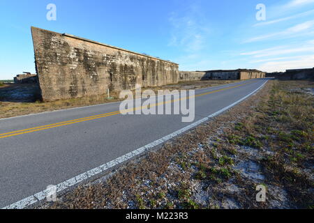 Un Américain Confederate fort de Santa Rosa Island à Pensacola, Floride Banque D'Images