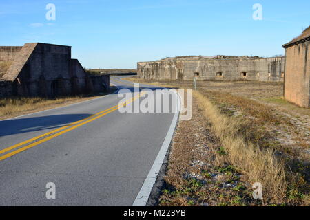 Un Américain Confederate fort de Santa Rosa Island à Pensacola, Floride Banque D'Images