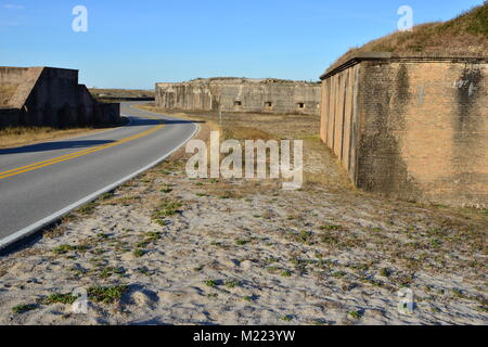 Un Américain Confederate fort de Santa Rosa Island à Pensacola, Floride Banque D'Images