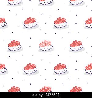 Caviar Sushi modèle vectoriel continu. Illustration de Vecteur