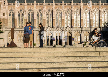 États-unis, Washington, Seattle, University of Washington, Suzzallo Library, Banque D'Images