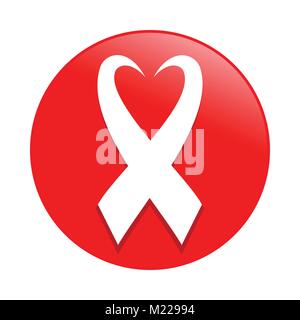 L'amour du ruban rouge symbole de l'axe graphique vectoriel Logo Design Illustration de Vecteur