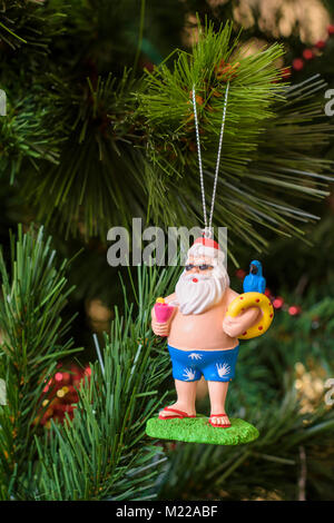 Décoration de Noël australien suspendu à un arbre de Noël Banque D'Images