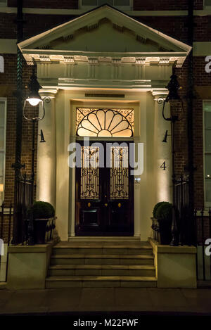 Georgian House entrée chic, Mayfair, City of Westminster, London Banque D'Images