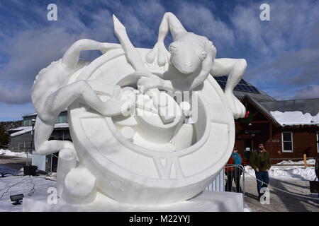 Breckenridge, Colorado, USA : Jan 28, 2018 : le concours de sculpture sur neige 2018 Temps Banque D'Images