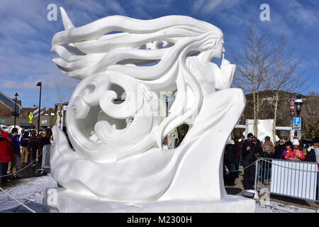 Breckenridge, Colorado, USA : Jan 28, 2018 : 'Secret' Snow Sculpture 2018 Banque D'Images