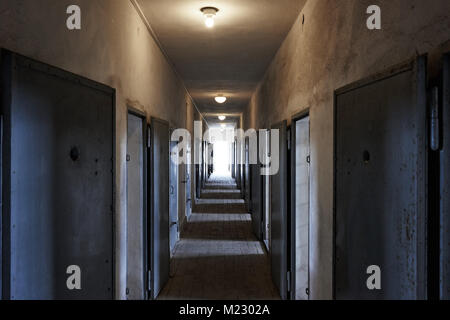 La demeure et le mémorial de Sachsenhausen situé dans la prison de Oranienburg, Allemagne Banque D'Images