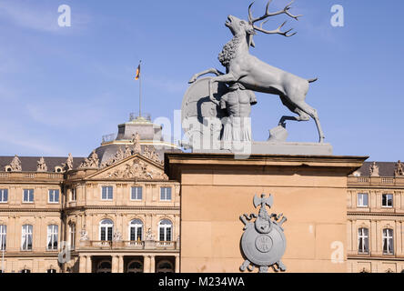 Schlossplatz Stuttgart, Bade-Wurtemberg, Allemagne, Europa Banque D'Images