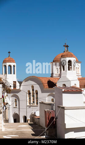 L'église St George à Kritsa, Crète, Grèce, octobre 2017. L'église est sur la pente inférieure de la montagnes Dikti, est de la Crète. Banque D'Images