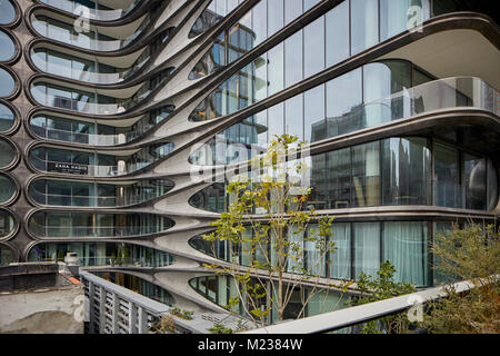 520 West 28th Street, New York, Chelsea. Par l'architecture de Zaha Hadid Banque D'Images