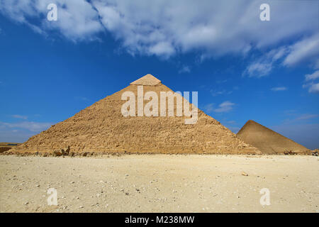 La pyramide de Khéphren Khafré (ou) sur le plateau de Gizeh, Le Caire, Egypte Banque D'Images