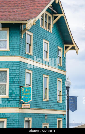 Sylvia Beach Hôtel historique, Nye Beach, Newport, Oregon. La verticale. Banque D'Images