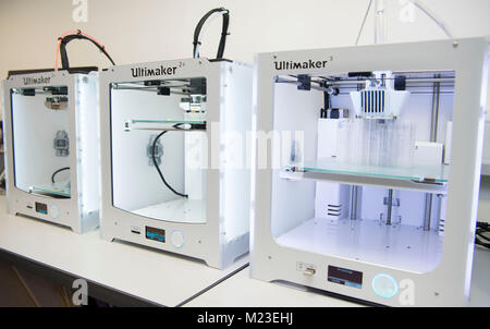 Une Ultimaker 2 imprimante numérique 3D à utiliser dans un laboratoire. Banque D'Images