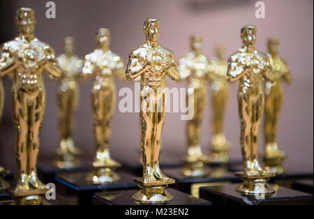 Oscars d'or vu lors d'une cérémonie de remise de prix.