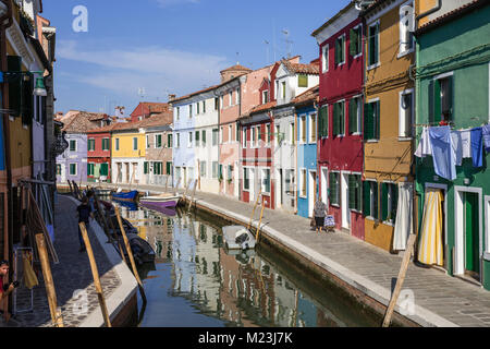 L'île pittoresque de Burano, Italie Banque D'Images