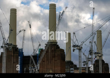 Réaménagement de la Battersea Power Station à Londres, Angleterre, Royaume-Uni, UK Banque D'Images