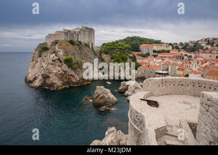 Fort Lovrijenac dans la vieille ville de Dubrovnik, Croatie Banque D'Images